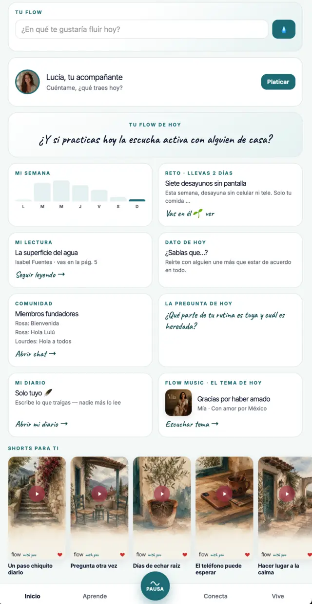 Tu Flow de hoy: Lucía lista para platicar, tu semana, tu lectura y tu música